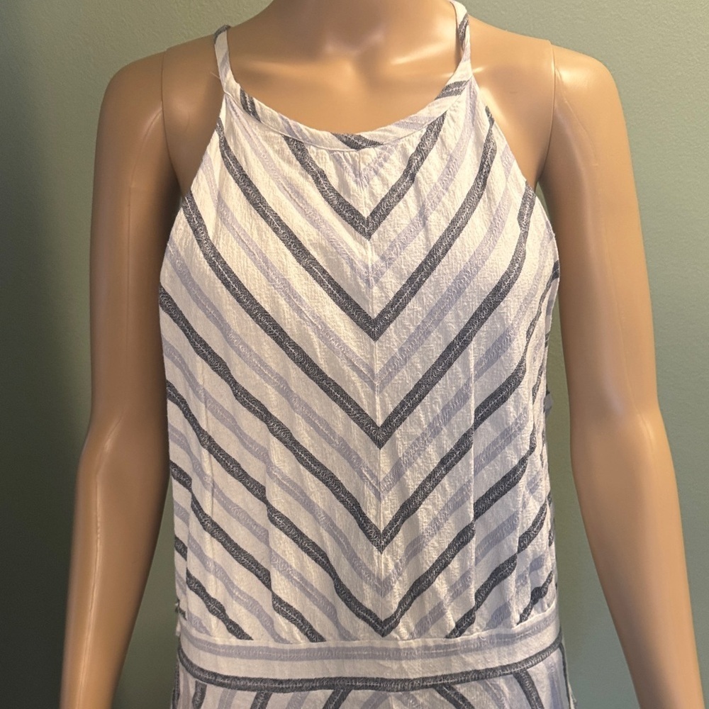 New York & Company Chevron Striped Midi Dress - Picture 2 of 5